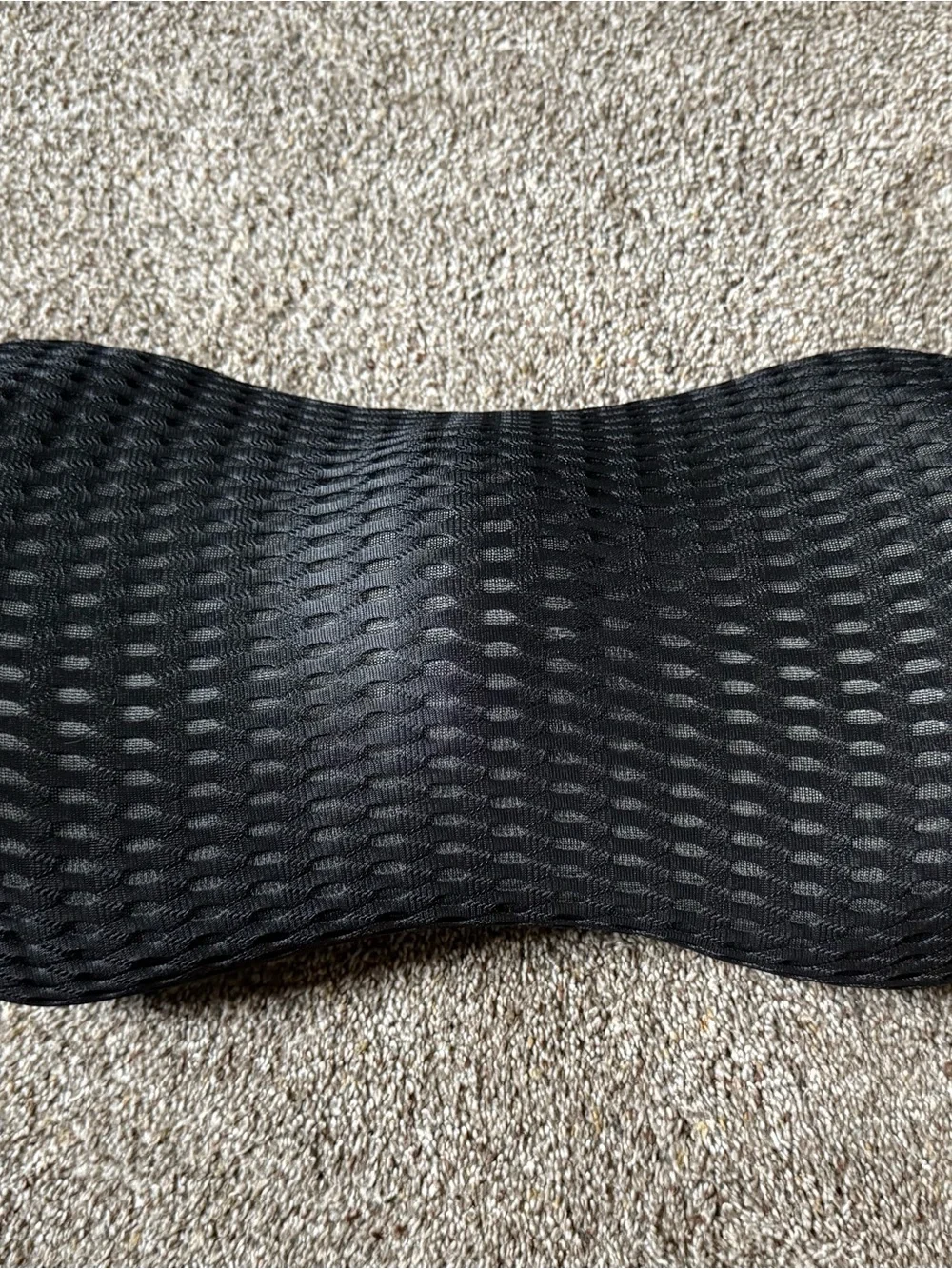 Black Lower Back Support Cushion Lumbar Support Pillow for Office Chair